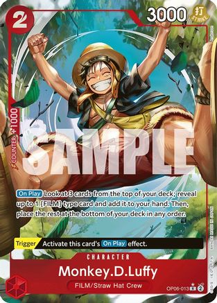 Wings of the Captain  OP06-013 Monkey.D.Luffy (Alternate Art) (OP06-013)  - Foil - Rare