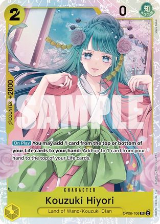 Wings of the Captain  OP06-106 Kouzuki Hiyori  - Foil - Super Rare