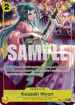 Wings of the Captain  OP06-106 Kouzuki Hiyori (Alternate Art) (OP06-106)  - Foil - Super Rare