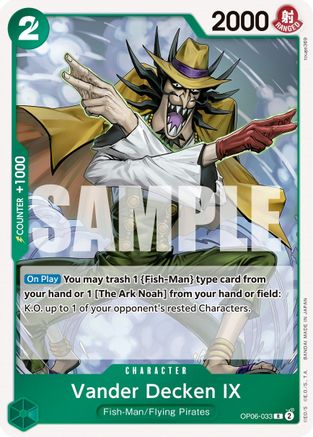 Wings of the Captain  OP06-033 Vander Decken IX (OP06-033)  - Foil - Rare