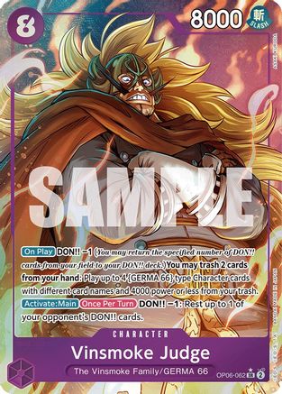 Wings of the Captain  OP06-062 Vinsmoke Judge (Alternate Art)  - Foil - Super Rare