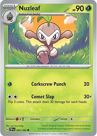 SV05 Temporal Forces  004/162 Nuzleaf  - Reverse Holofoil - Common