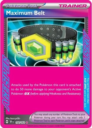 SV05 Temporal Forces  154/162 Maximum Belt  - Holofoil - ACE SPEC Rare