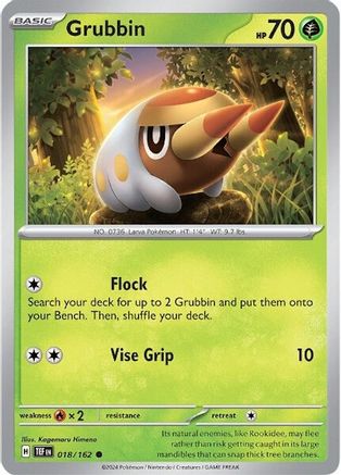 SV05 Temporal Forces  018/162 Grubbin  - Reverse Holofoil - Common