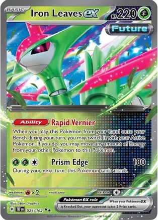 SV05 Temporal Forces  025/162 Iron Leaves ex  - Holofoil - Double Rare