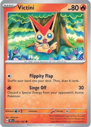 SV05 Temporal Forces  030/162 Victini  - Reverse Holofoil - Common