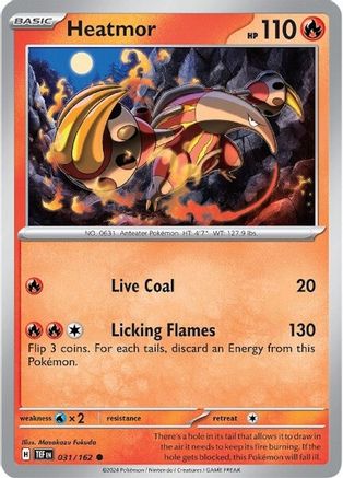 SV05 Temporal Forces  031/162 Heatmor  - Reverse Holofoil - Common