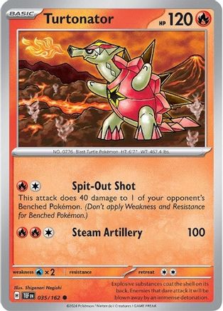 SV05 Temporal Forces  035/162 Turtonator  - Reverse Holofoil - Common