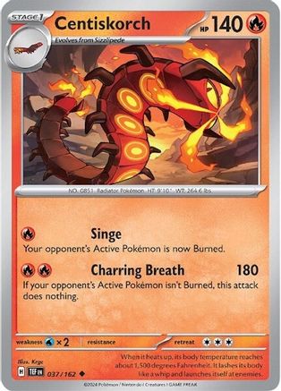 SV05 Temporal Forces  037/162 Centiskorch  - Uncommon