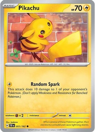SV05 Temporal Forces  051/162 Pikachu  - Common
