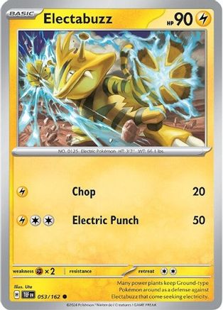 SV05 Temporal Forces  053/162 Electabuzz  - Reverse Holofoil - Common