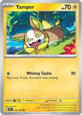 SV05 Temporal Forces  058/162 Yamper  - Reverse Holofoil - Common