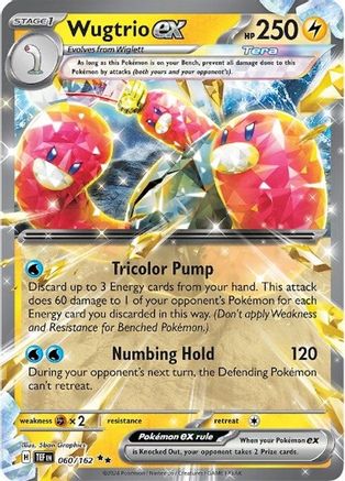SV05 Temporal Forces  060/162 Wugtrio ex  - Holofoil - Double Rare