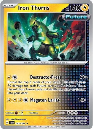 SV05 Temporal Forces  062/162 Iron Thorns  - Holofoil - Rare