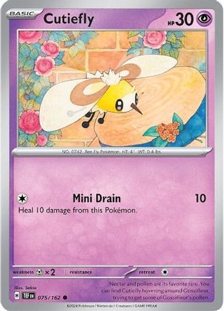 SV05 Temporal Forces  075/162 Cutiefly  - Reverse Holofoil - Common