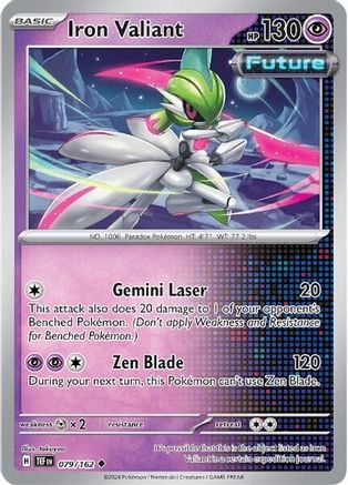 SV05 Temporal Forces  079/162 Iron Valiant  - Reverse Holofoil - Uncommon