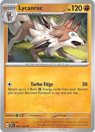 SV05 Temporal Forces  090/162 Lycanroc  - Reverse Holofoil - Uncommon