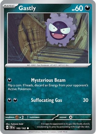 SV05 Temporal Forces  102/162 Gastly  - Reverse Holofoil - Common
