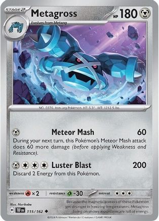 SV05 Temporal Forces  115/162 Metagross  - Reverse Holofoil - Uncommon