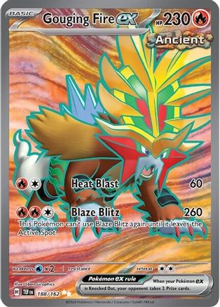 SV05 Temporal Forces  188/162 Gouging Fire ex  - Holofoil - Ultra Rare