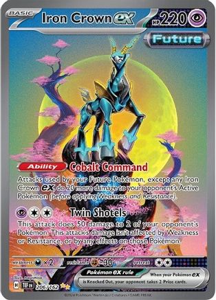SV05 Temporal Forces  206/162 Iron Crown ex  - Holofoil - Special Illustration Rare