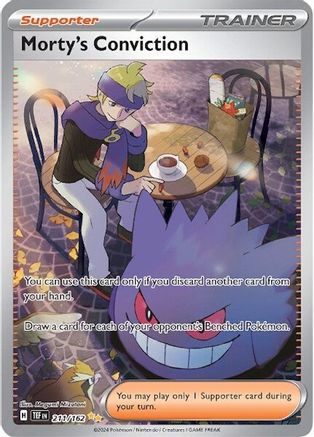 SV05 Temporal Forces  211/162 Morty's Conviction  - Holofoil - Special Illustration Rare