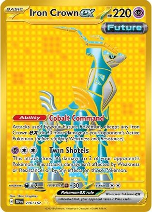 SV05 Temporal Forces  216/162 Iron Crown ex  - Holofoil - Hyper Rare