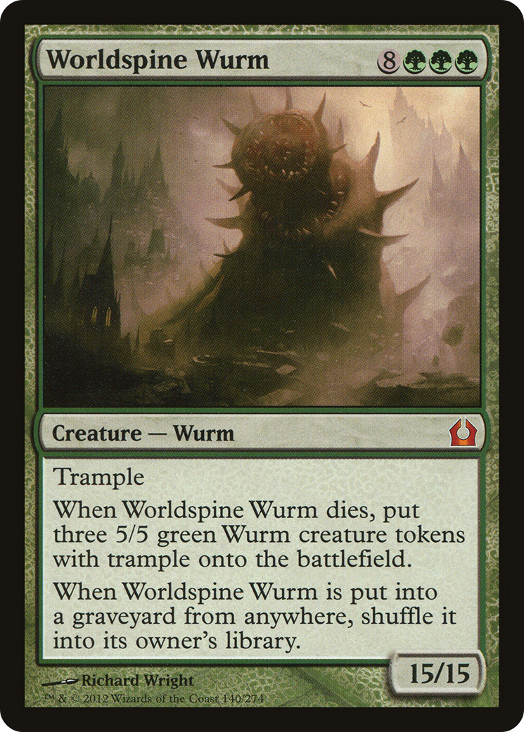 Return to Ravnica - (RTR-140) - Worldspine Wurm Foil