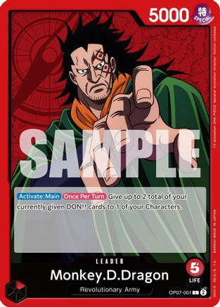 500 Years in the Future  OP07-001 Monkey.D.Dragon (001) (OP07-001)  - Leader