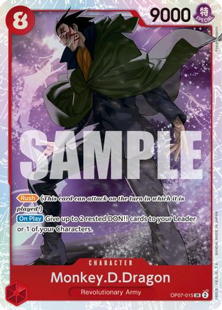 500 Years in the Future  OP07-015 Monkey.D.Dragon (015) (OP07-015)  - Foil - Super Rare