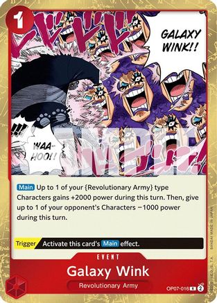 500 Years in the Future  OP07-016 Galaxy Wink (OP07-016)  - Foil - Rare