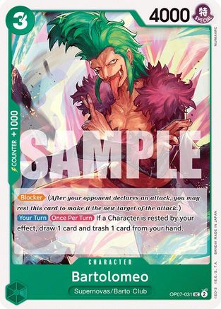 500 Years in the Future  OP07-031 Bartolomeo (OP07-031)  - Uncommon