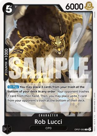 500 Years in the Future  OP07-093 Rob Lucci (093) (OP07-093)  - Foil - Rare