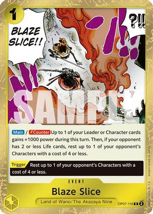 500 Years in the Future  OP07-116 Blaze Slice (OP07-116)  - Foil - Rare