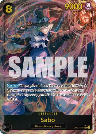 500 Years in the Future  OP07-118 Sabo (Parallel) (OP07-118)  - Foil - Secret Rare