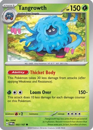 SV06 Twilight Masquerade  002/167 Tangrowth  - Reverse Holofoil - Common