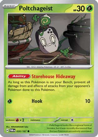 SV06 Twilight Masquerade  020/167 Poltchageist  - Reverse Holofoil - Common