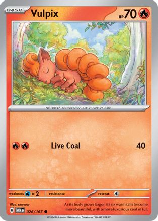 SV06 Twilight Masquerade  026/167 Vulpix  - Common