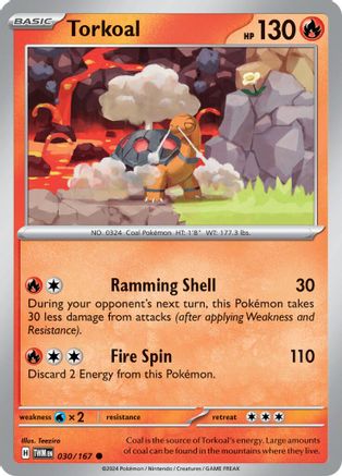 SV06 Twilight Masquerade  030/167 Torkoal  - Reverse Holofoil - Common