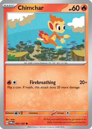 SV06 Twilight Masquerade  031/167 Chimchar  - Common