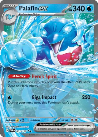 SV06 Twilight Masquerade  061/167 Palafin ex  - Holofoil - Double Rare