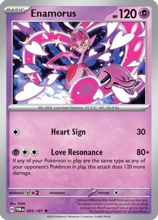 SV06 Twilight Masquerade  093/167 Enamorus  - Reverse Holofoil - Rare