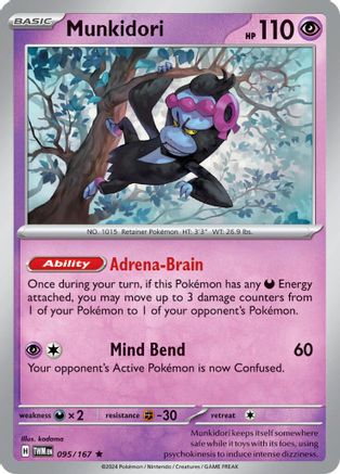 SV06 Twilight Masquerade  095/167 Munkidori  - Holofoil - Rare