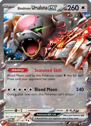 SV06 Twilight Masquerade  141/167 Bloodmoon Ursaluna ex  - Holofoil - Double Rare