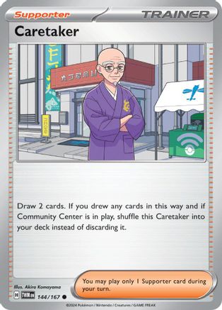 SV06 Twilight Masquerade  144/167 Caretaker  - Reverse Holofoil - Common