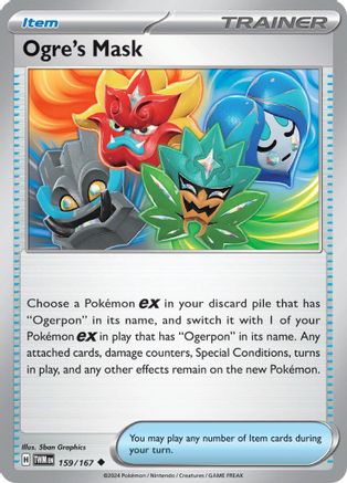 SV06 Twilight Masquerade  159/167 Ogre's Mask  - Reverse Holofoil - Uncommon