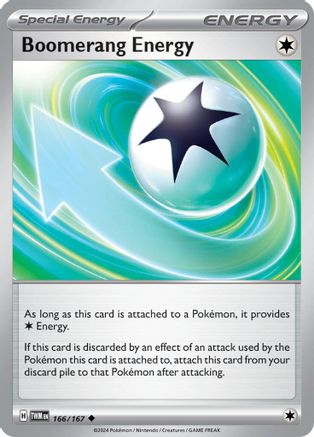 SV06 Twilight Masquerade  166/167 Boomerang Energy  - Uncommon