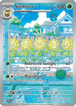 SV06 Twilight Masquerade  169/167 Sunflora  - Holofoil - Illustration Rare