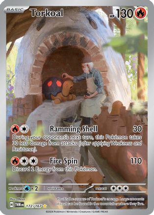 SV06 Twilight Masquerade  172/167 Torkoal  - Holofoil - Illustration Rare