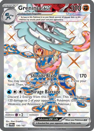 SV06 Twilight Masquerade  198/167 Greninja ex  - Holofoil - Ultra Rare
